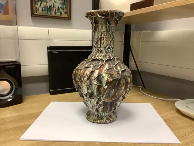 Vintage Unusual Mid Century French Studio Pottery Free Form Vase 1960s
