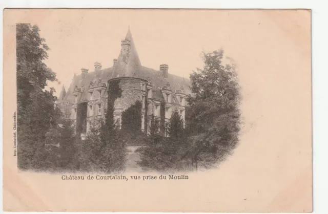 COURTALAIN - Eure & Loir - CPA 28 - le Chateau vue prise du Moulin