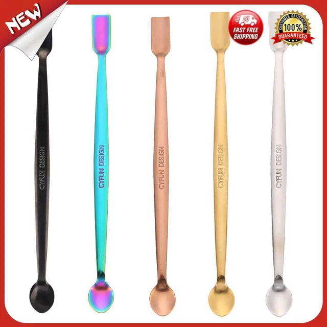 es Multifunction Spoon Stainless Steel Double Headed Cuticle Pusher Spoon Nail T