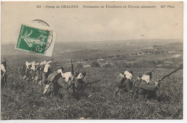 CHALONS SUR MARNE - Marne - CPA 51 - Vie MILITAIRE - Camp Fantassins Tirailleurs