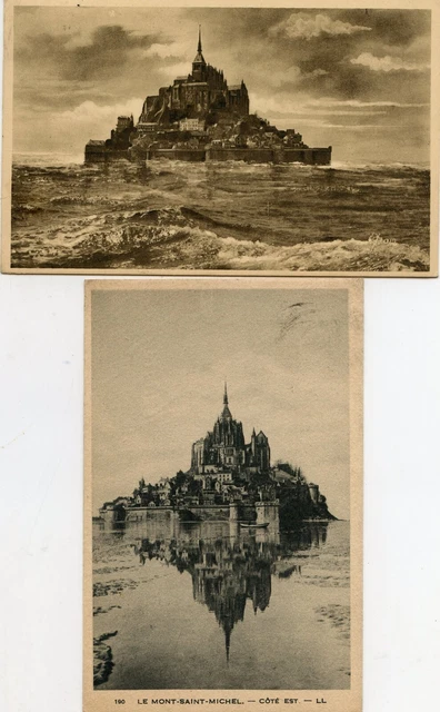 *31761 cpa lot of 2 cards Le Mont Saint Michel