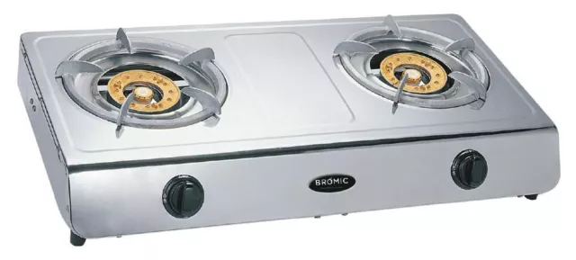 Bromic Wok Cooker LPG Deluxe Double Burner Great for Camping and Outdoors  DC200