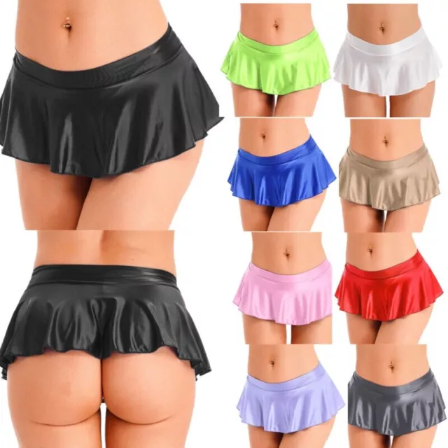 US Sexy Women's Pleated Mini Skirt Schoolgirl Micro Short Dress Cosplay Clubwear 3