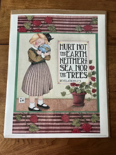 Mary Engelbreit Hurt Not the Earth Poster 16 x 20 Revelations 7:3 Unframed 1991