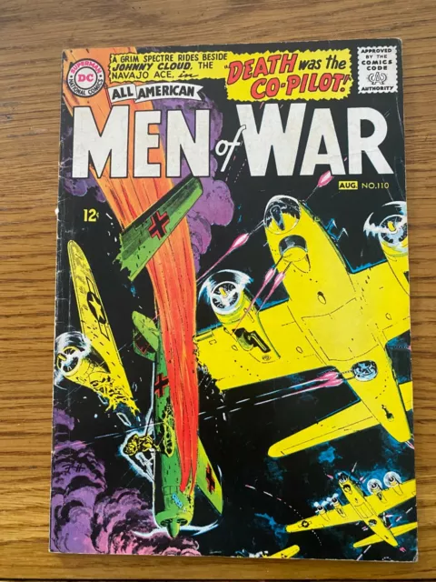 ALL-AMERICAN MEN OF WAR  #110  DC 1965    "Johnny Cloud - The Navajo Ace"