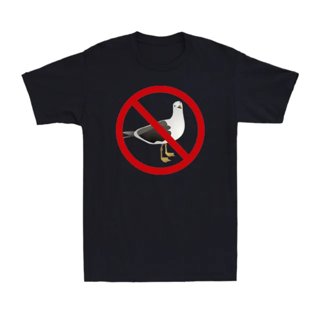 I Hate Seagulls Funny Seagulls Ban Saying Shirt Novelty Men's Cotton T-Shirt