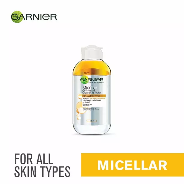 Garnier Skin Naturals Micellar Oil Infused Cleansing Water 125ml Remove Makeup