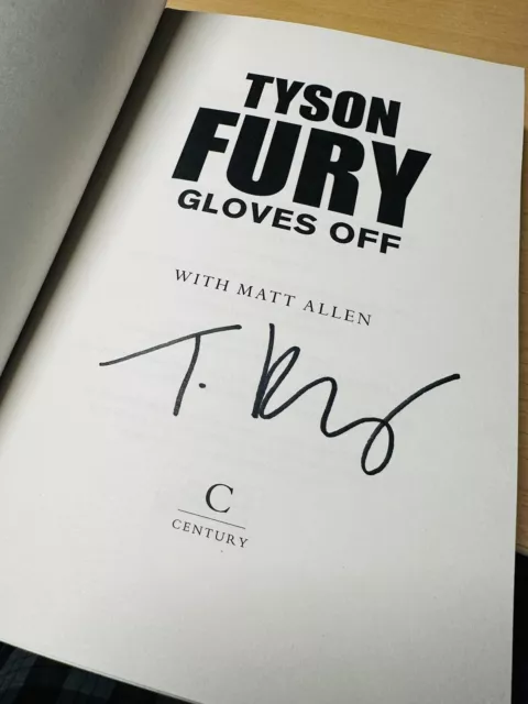 Tyson Fury Signed 1St/1St First Edition Gloves Off The Autobiography Hardback