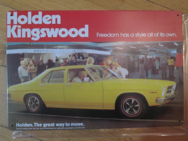 holden   kingswood tin metal sign MAN CAVE vintage style car sign brand new