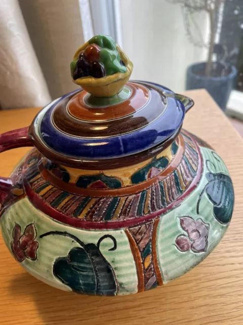 Very Rare Shorter & Sons Mendoza Teapot  by Mabel Leigh 1930s 19cm Long