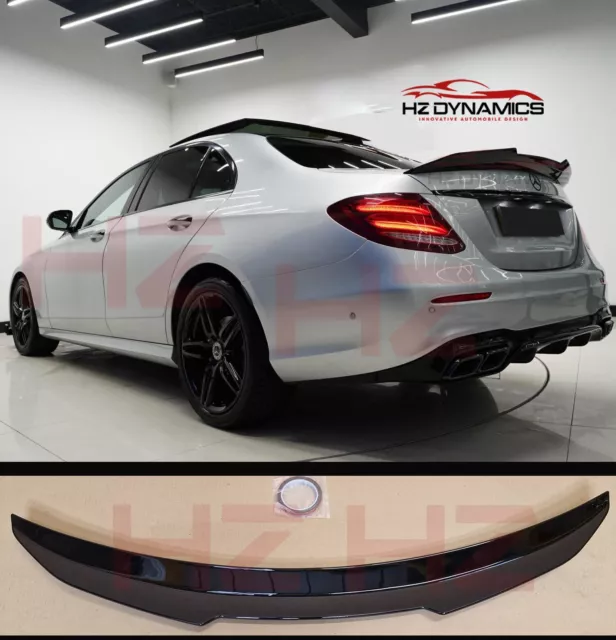 Black Rear Boot Spoiler Lip For 2016-19 Mercedes E Class 4Dr Saloon W213 E63 Uk