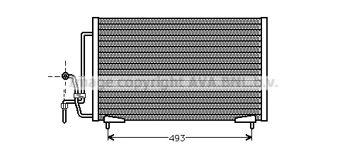 6455R3 radiateur condenseur clim - pour PEUGEOT 405 PHASE 2 1992