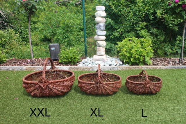 Handgeflochtener Weiden-Erntekorb XXL – Ca. 54 X 40 X 37 Cm – Aus Ungeschälter Vollweide, Robuster Stand, Für Kartoffeln, Pilze, Blumen & Einkauf – In Europa Gefertigt, Naturprodukt