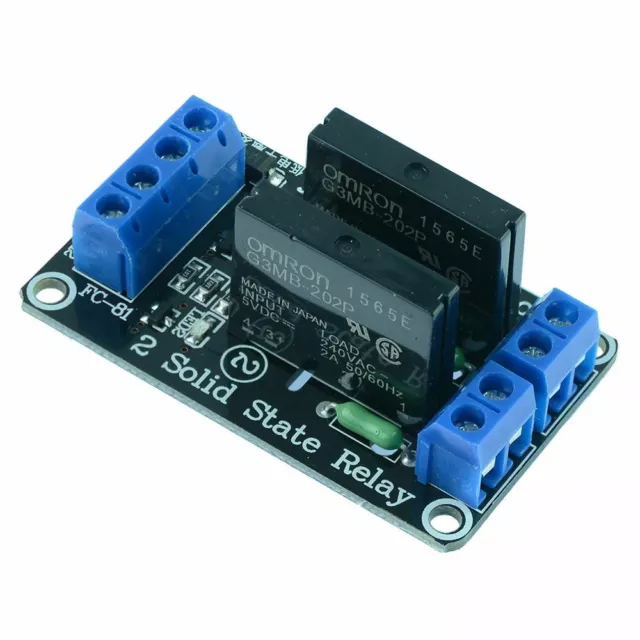 5V 2 Channel Solid State Relay Board Module SSR Raspberry Pi Arduino PIC