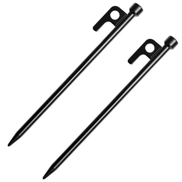 2 Pcs Cast Iron Forged Tent Pegs Stakes Outdoor Decorations