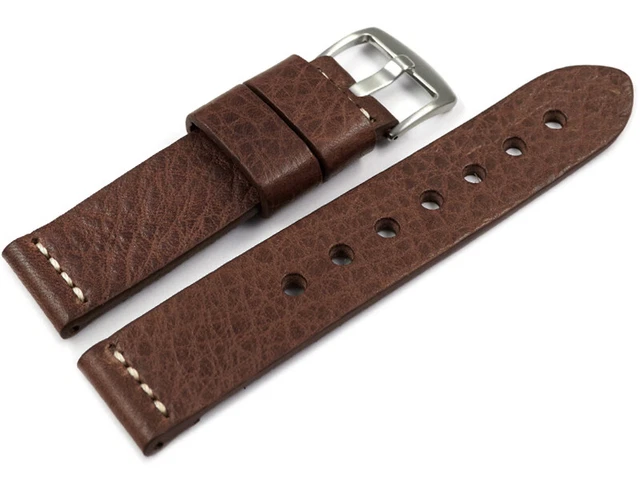 Bracelet De Montre En Cuir De Veau Lisse - Marron Foncé - Largeurs 18mm 20mm 22mm 24mm 26mm - Watchband Berlin - Neuf étiqueté
