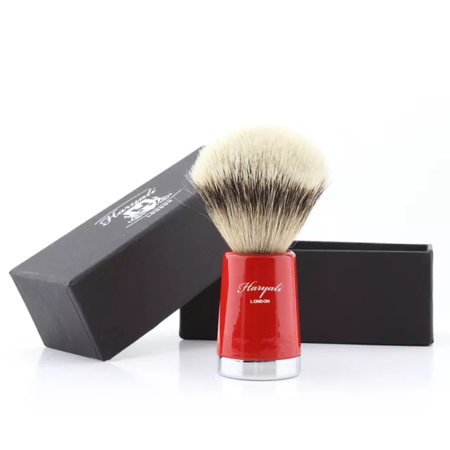 Barbershop Shaving Brush Brass Handle Silver Tip Badger Hair For Men Razors