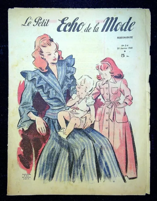 Le Petit Echo de la Mode année 1948, Ancien magazine Français N°3-4