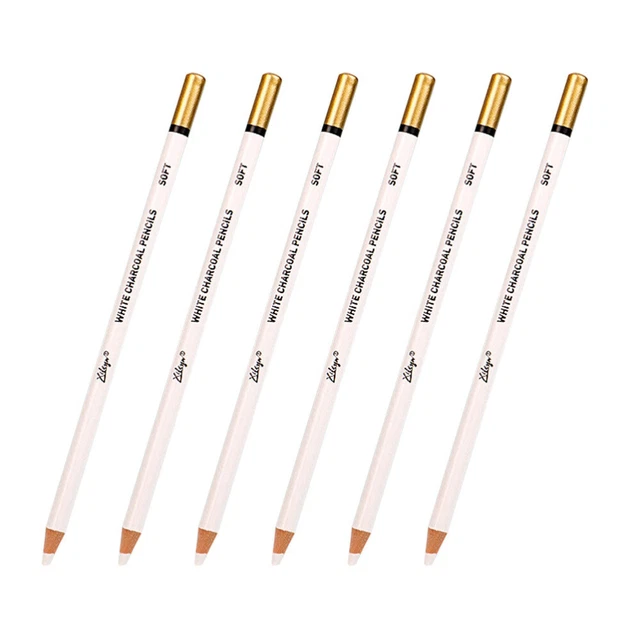 6pcs matite di carbone bianco disegno disegno matita matita schizzo per schizzo