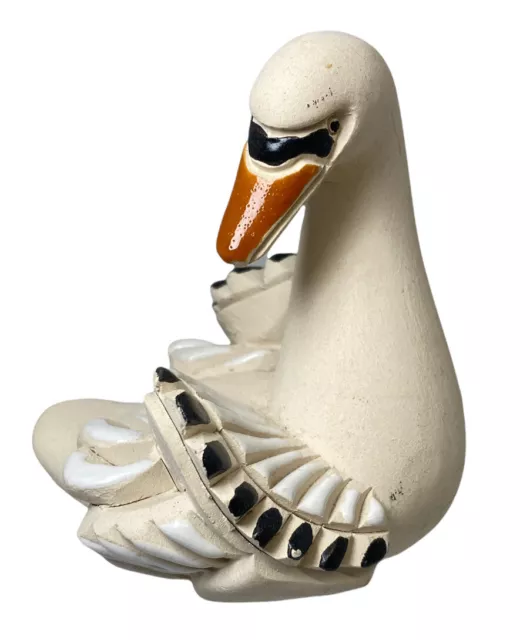 Vintage Artesania Rinconada SWAN Pottery Ceramic Figurine Uruguay