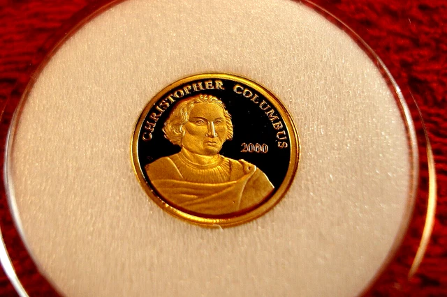 2000 Christpher Colunbus 1/2Gram Solid 14Kt Gold Coin