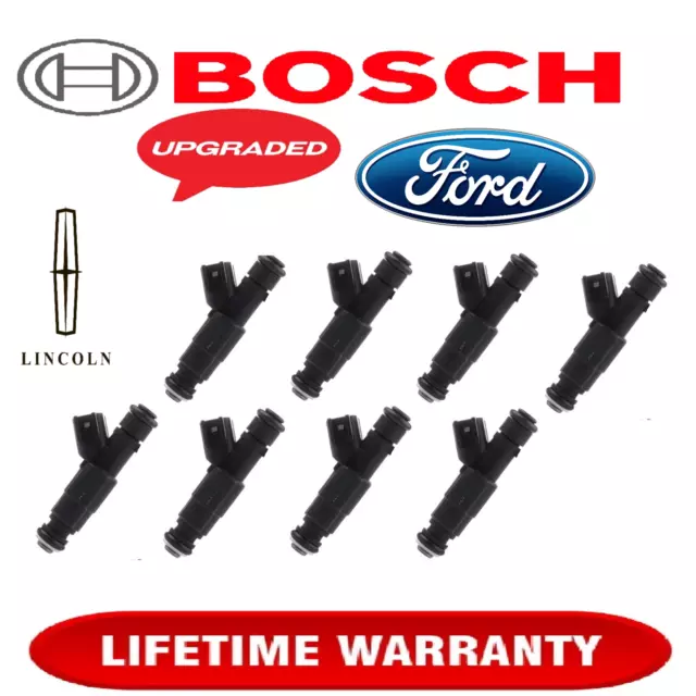 UPGRADED OEM Bosch x8 4 hole Reman Fuel Injectors for 2005-2007 Lincoln Ford