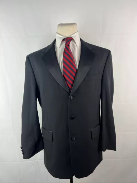 Jos A. Bank Men's Black Solid Wool Tuxedo Suit 42R 33X31 $895