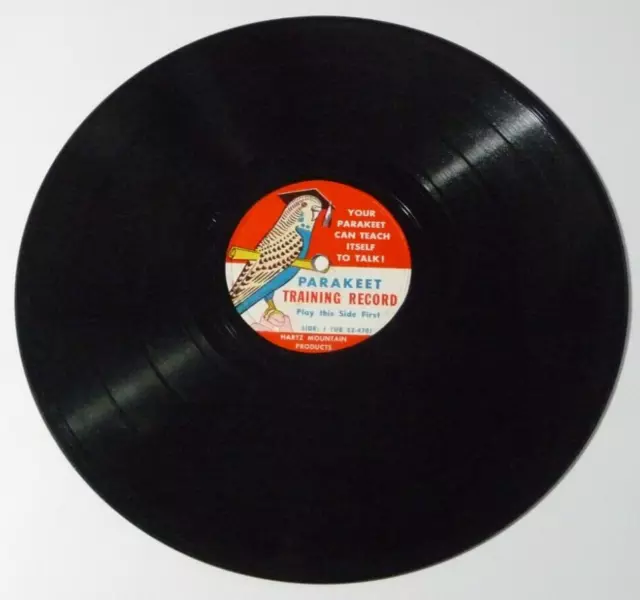 1 Parakeet Training Your Bird To Talk LP Record 78rpm Hartz Mountain Products