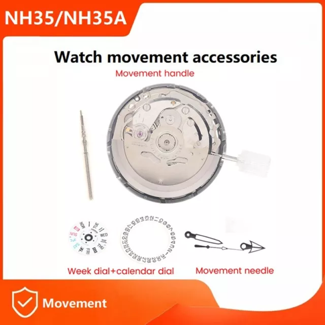 Movimiento NH35/NH35A+Manejar de Movimiento+Aguja+Dial de Semana+Kit de Dia5996