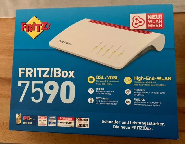 AVM FRITZ!Box 7590 Dual-Band WLAN Router, MU-MIMO, Supervectoring VDSL