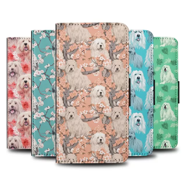 Flip Case For Samsung Galaxy|Cute Bergamasco Shepherd Puppy Dog Pattern #A2