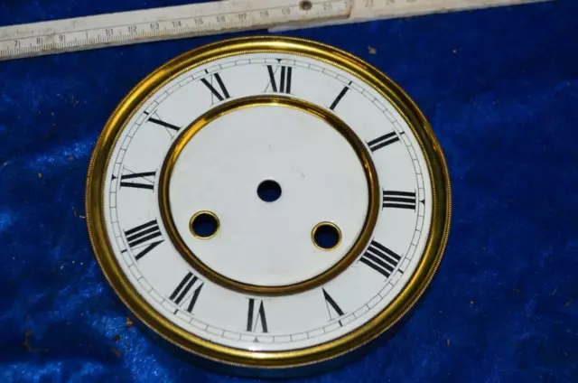 orig. emalliertes Uhrenziffernblatt  für Regulatoren 1900 unbeschädigt 9bi33