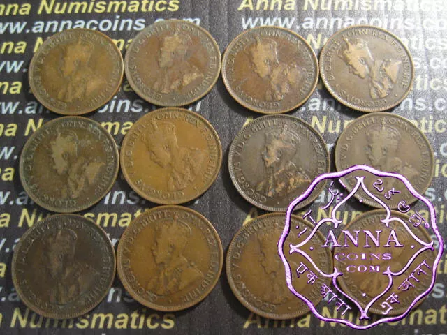Australia 1911 George V Half Penny X1, Average Circulated Condition 3