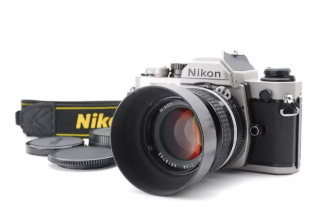 [MINT / HS-9 Hood] Nikon New FM2/T Titan SLR Film Camera Body Ai 50mm f1.4 JAPAN