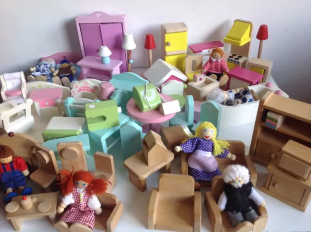 Wooden Dolls House Furniture from Early Learning Centre and Various Others