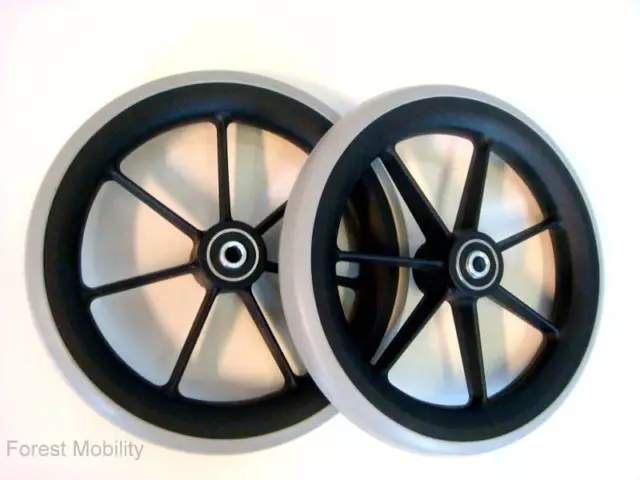 1 pair of 8" Front Castor Wheels for many Standard Wheelchairs 200x27mm