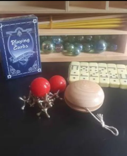 Beautiful RILEY"S Traditional Games Compendium in Wooden Box