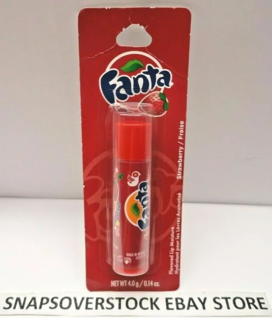 Fanta Strawberry Flavored Lip Balm 0.14 Oz. Single Tube, New Fast Free Shipping