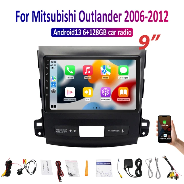 Outlander 2006 Android 9'' APPLE CARPLAY Android auto Head Unit Radio For Mitsubishi Outlander ...