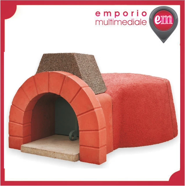 FORNO A LEGNA REFRATTARIO PREFABBRICATO MOD.110 cm PER PIZZA PANE DOLCI COMPLETO