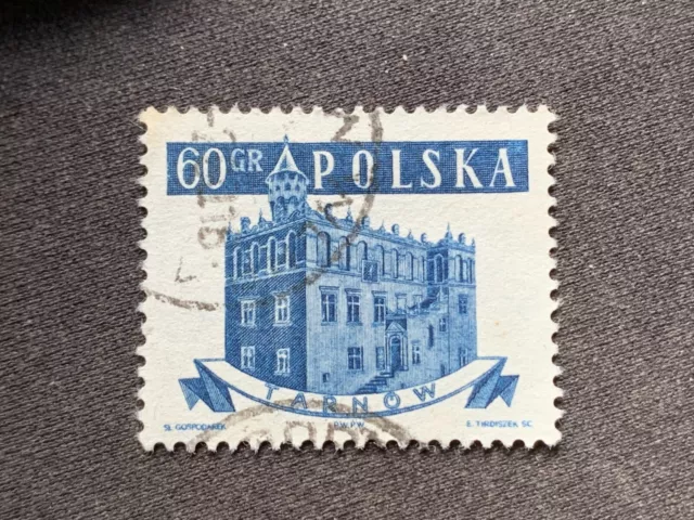 Poland Polska 1958 Town Halls 60Gr Blue Tarnow - Used