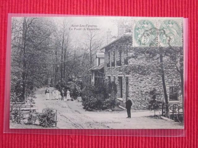 Cpa Written Stamp Saint Leu Taverny En Forest L'auriette Neve Seine Et Oise 95