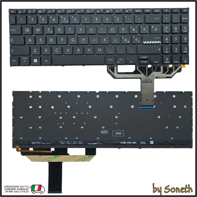 Clavier ASUS Italien D'origine - Modèle V118546AK3 IT Pour Ordinateur Portable | Parfait Neuf Sous Blister