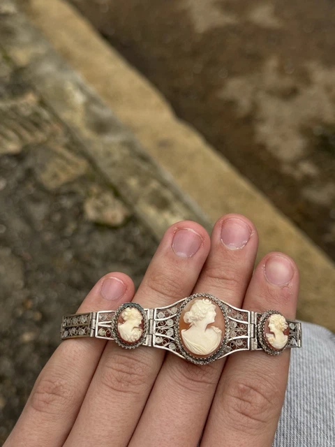 Bracelet En Argent Filigrané - Style Bohème - Occasion - Couleur Argenté - Sans Marque