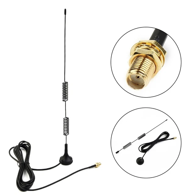 Antenna DAB+ Per Auto Con Connettore SMA – Adesiva Per Finestrino, Cavo 3m, Compatibile Con Pioneer, Kenwood, JVC