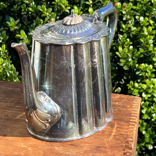 Antique Georgian Sheffield Silver Plated Teapot Hardene Metal Plating