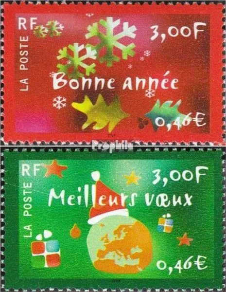 France 3503-3504 (édition complète) oblitéré 2000 nouvel an