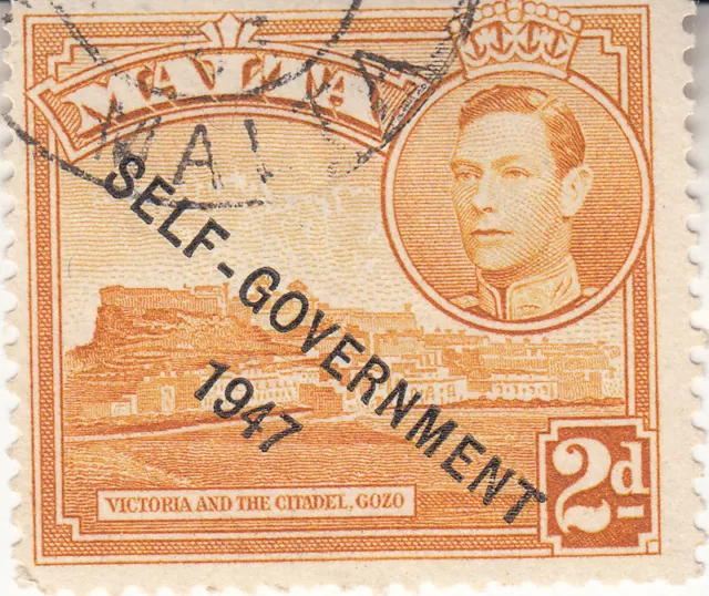 MALTA 1953. Self-Government 1947. KGVI. 2d. Used NG