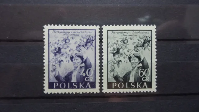Polen 1954 / Kat. Fischer Nr. 730 - 731  Postfrisch / MNH (**)