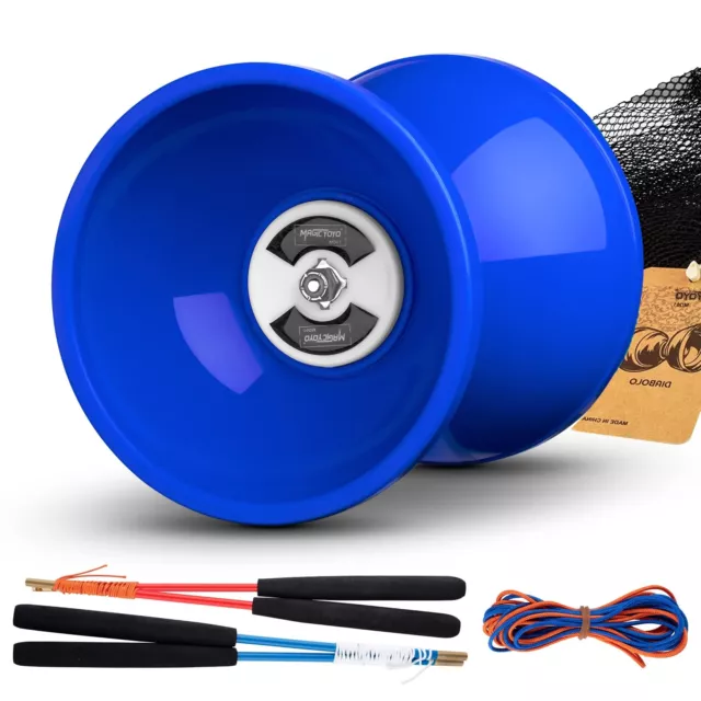 Pro Triple Bearing Medium 5 Blue Chinese Yoyo Diabolo Toy with Car